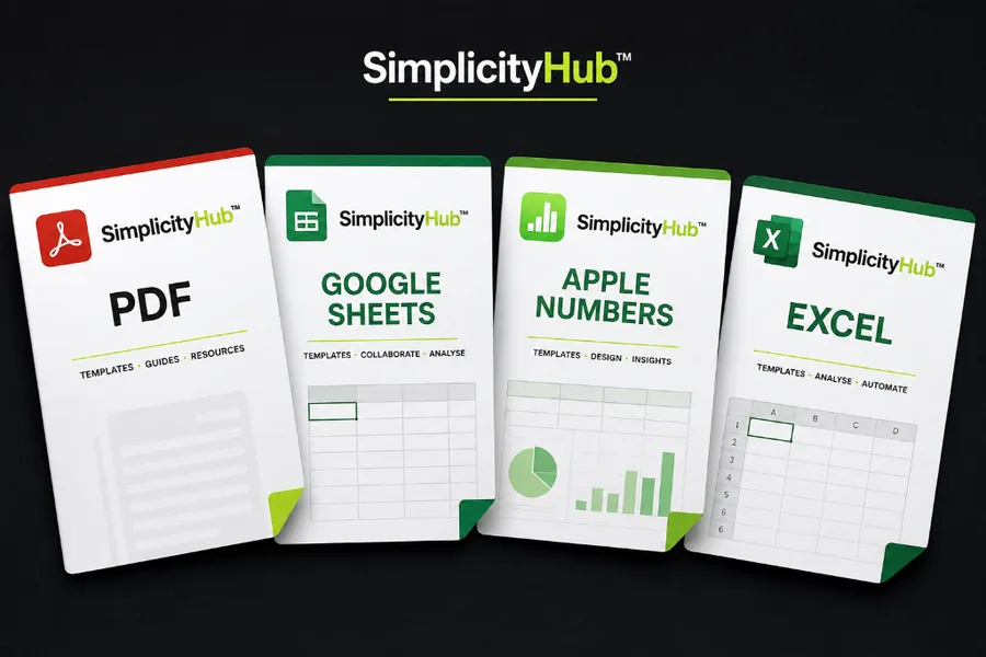 SimplicityHub Fishbone Diagram Template — editable Excel template