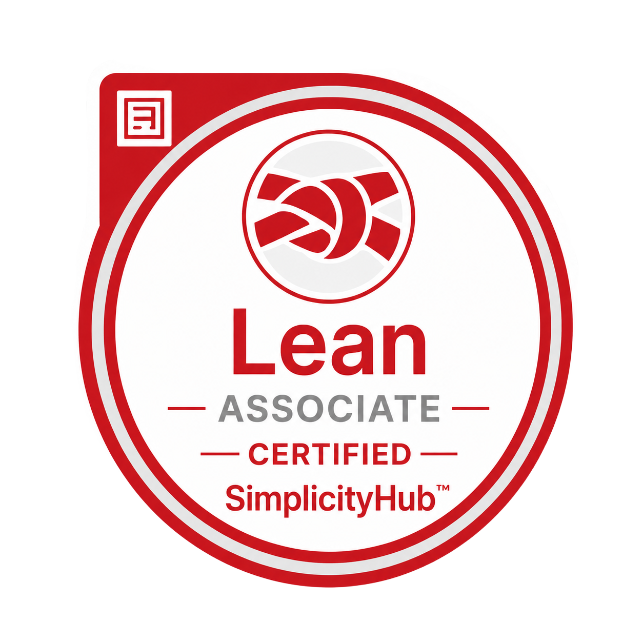 SimplicityHub Lean Associate certification badge