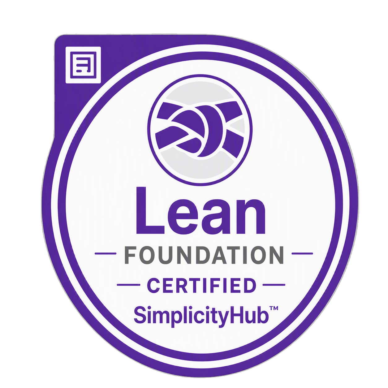 SimplicityHub Lean Foundation certification badge