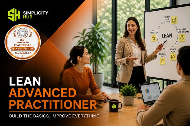 Advanced Lean Practitioner training session — continuous improvement leadership