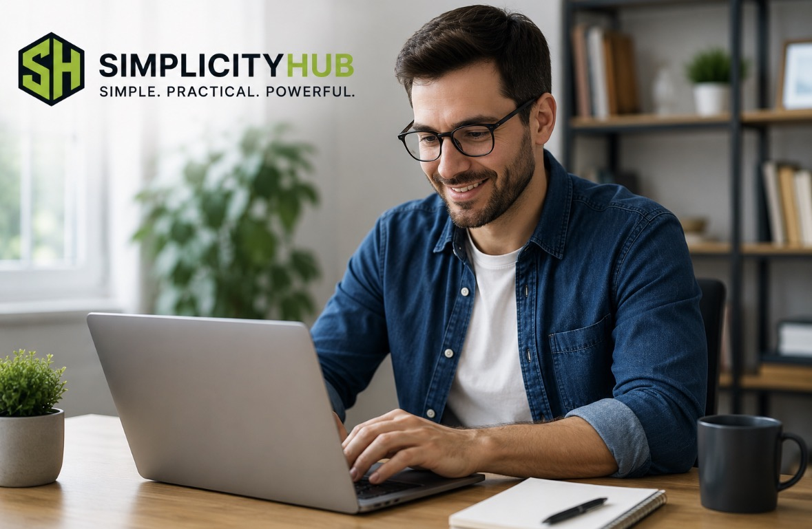 Learner studying online with SimplicityHub