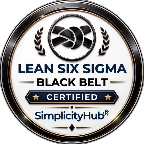 Lean Six Sigma Black Belt certification badge