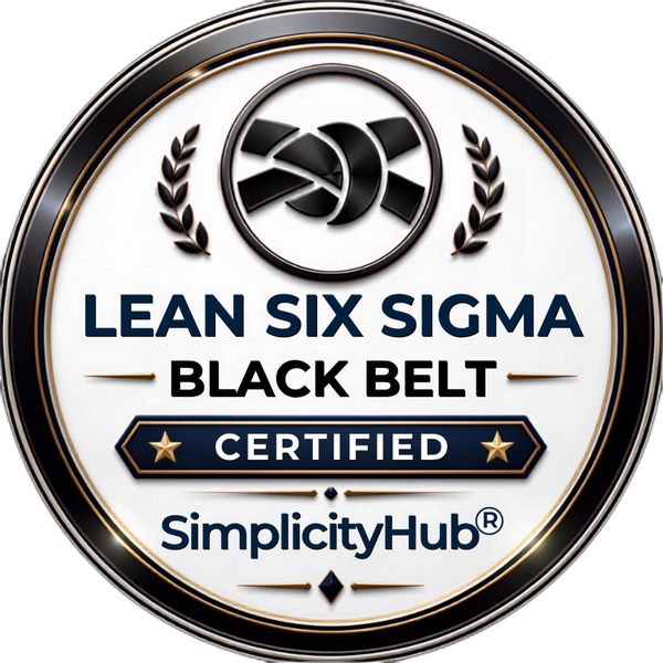 Lean Six Sigma Black Belt certification badge