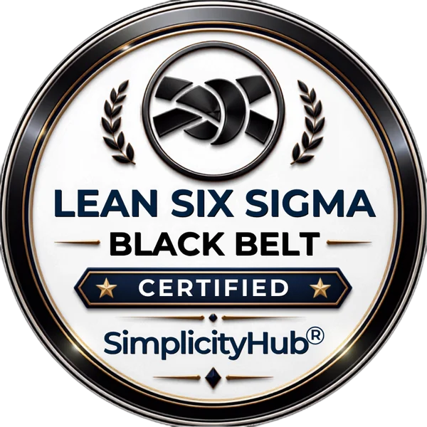 Lean Six Sigma Black Belt certification badge