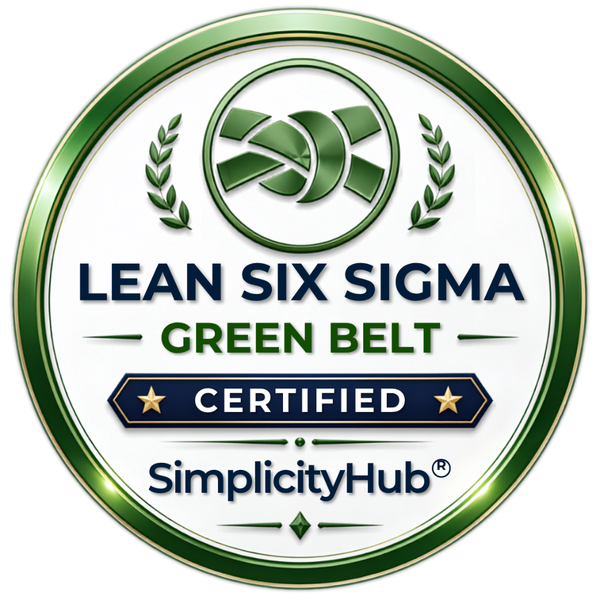 Lean Six Sigma Green Belt certification badge