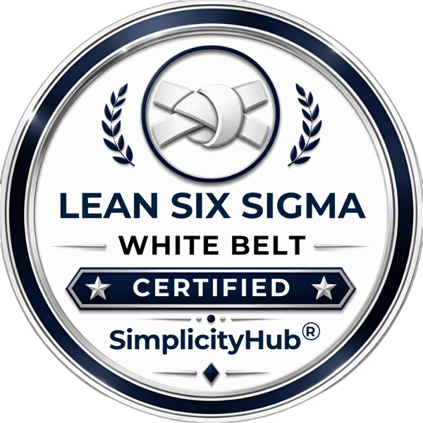 Lean Six Sigma White Belt certification badge